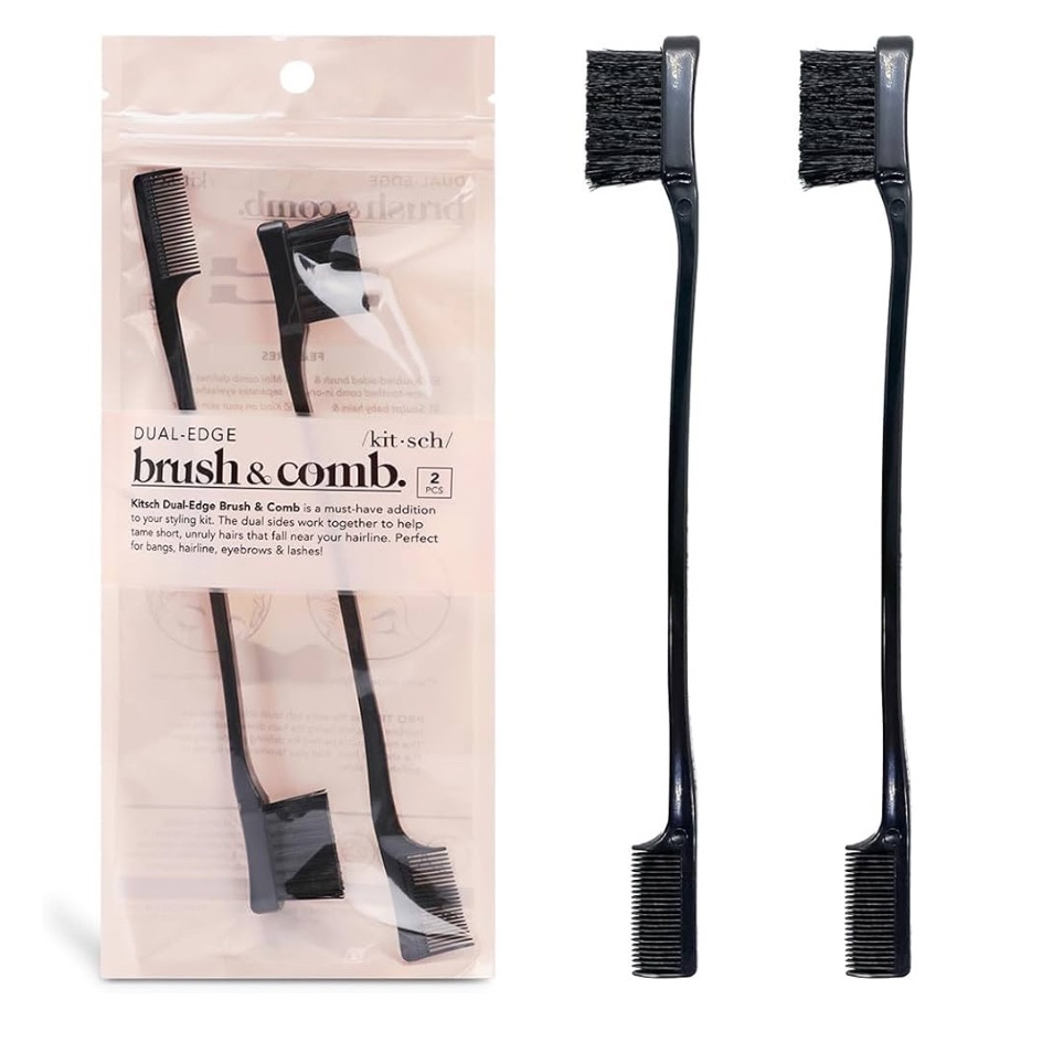 Kitsch Double-Sided Edge Fixer And Hair Styling Brush Se